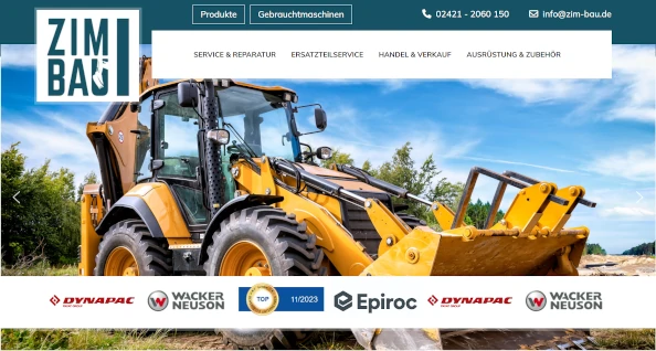 Neuerstellung Joomla-Webseite für ZIM Bau GmbH